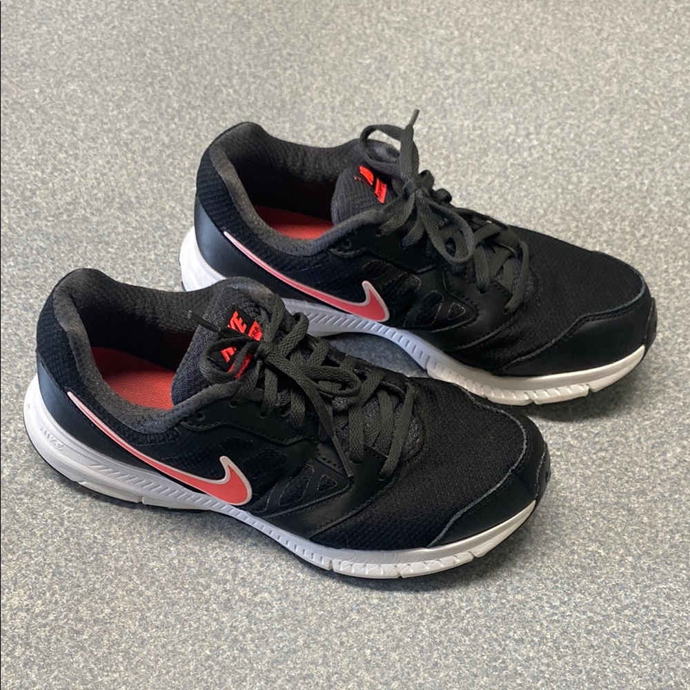 Nike Downshifter 6 Black and Orange Athletic Shoes